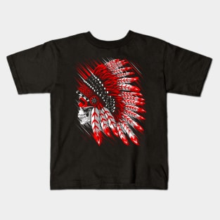 Indian Chief Skull Kids T-Shirt